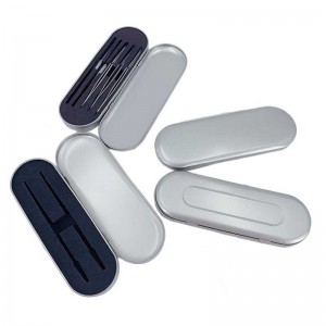 Present metall hantverk låda tennlåda med gångjärn 175 * 60 * 18mm