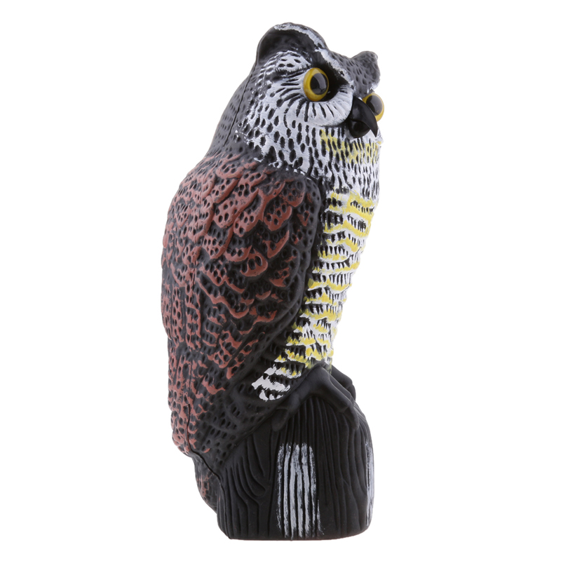 36cm Plast Garden Ornament Owl Yard Scarer Realistisk Decoy Garden Decor