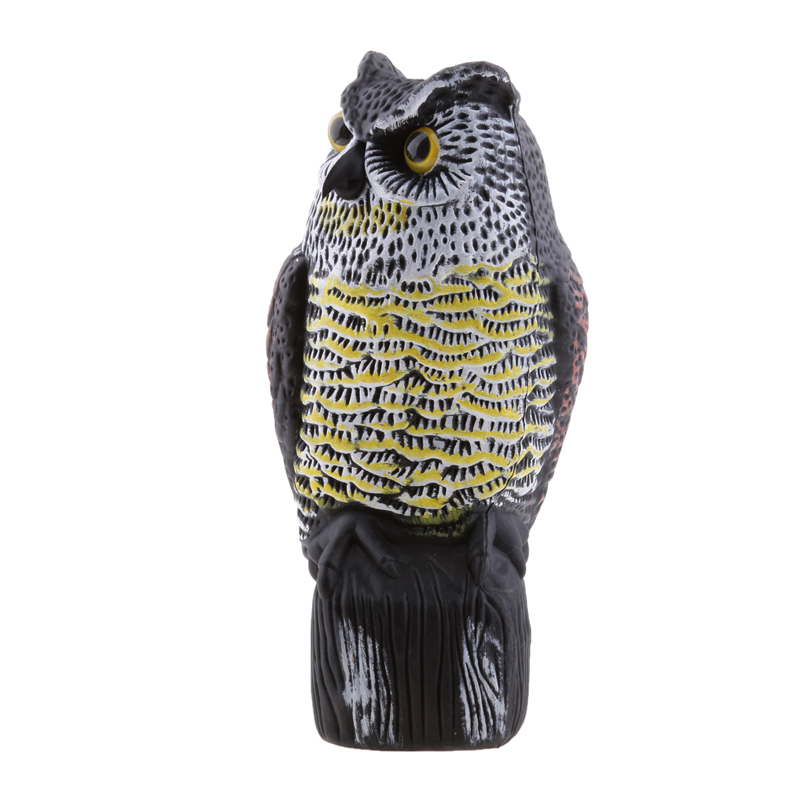 36cm Plast Garden Ornament Owl Yard Scarer Realistisk Decoy Garden Decor