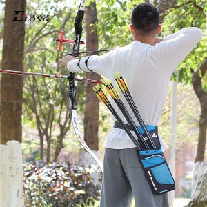 Nika Bågskytte 430023 Archery Arrow Quiver Canvas Deponerings pilar midja hängande singel axel för att skjuta jakt tillbehör