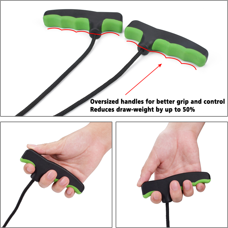Nika Bågskytte 454012 Crossbows Rope Dubbelhandtag för bågskytte Förening Bow Shooting Crossbows Rope Cocker Aid Cocking String Tool