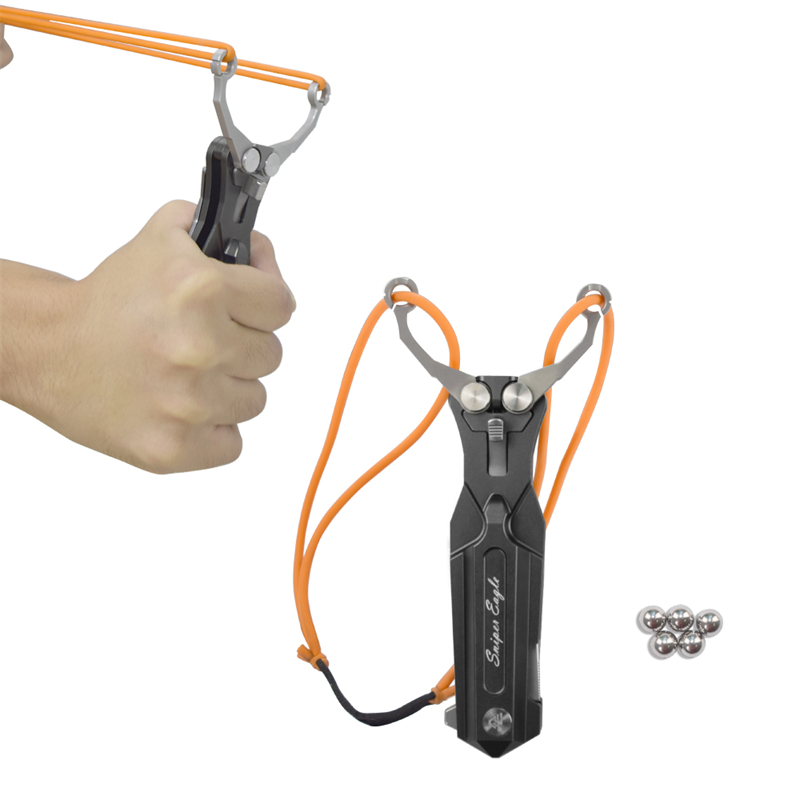 Elong Outdoor 360001 Multifunktion Aluminium Slingshot Folding Arm Knife För Utomhus Överlevnad Och Jakt