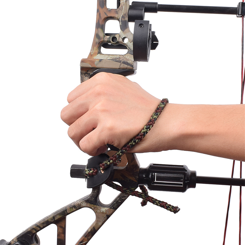Elong Outdoor 470017 Handled Sling Brun Färg Lädermetall Gromet för bågskytte Sammansatt Bow Shooting