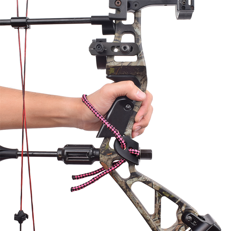 Elong Outdoor 470019 Handledsling Rosa Färg Läder Metall Gromomal Bågskytte Förening Bow Shooting Använda