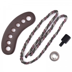 Elong Outdoor 470011 Wrist Sling Leather Metal Gromet Gray Färg För Bågskytte Förening Bow Shooting