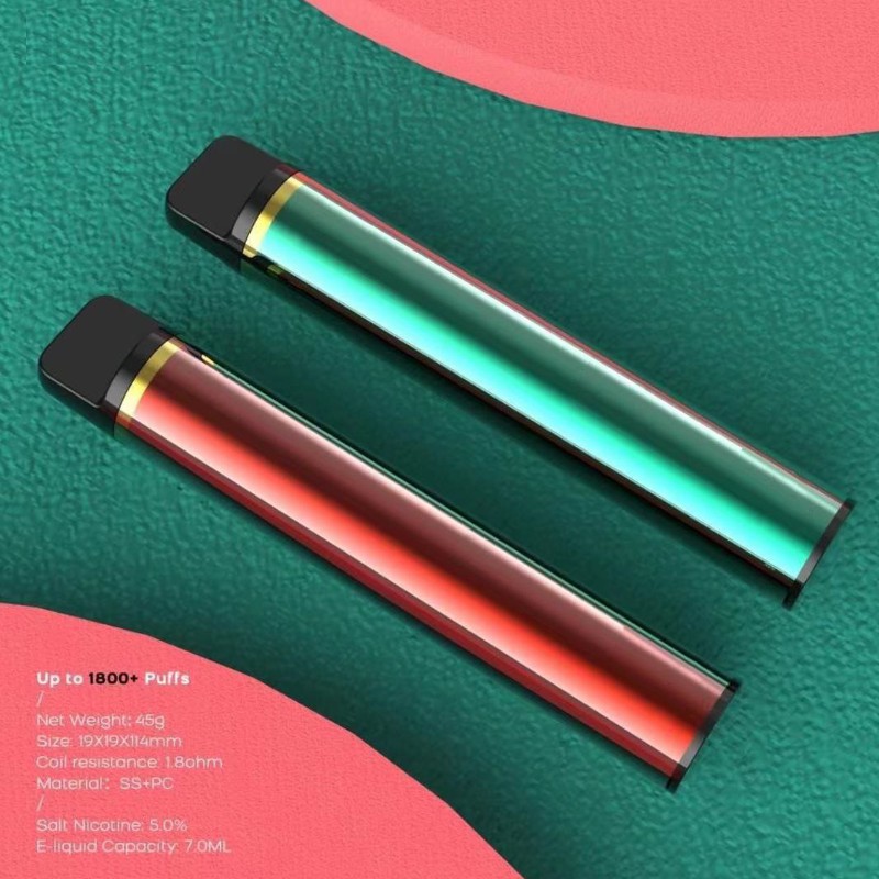 XXL Engångs POD-apparat Cigaretter 1800 Puffar Förfylld Vape Pen 7 ml Patroner 950mAh E-Cigaretter