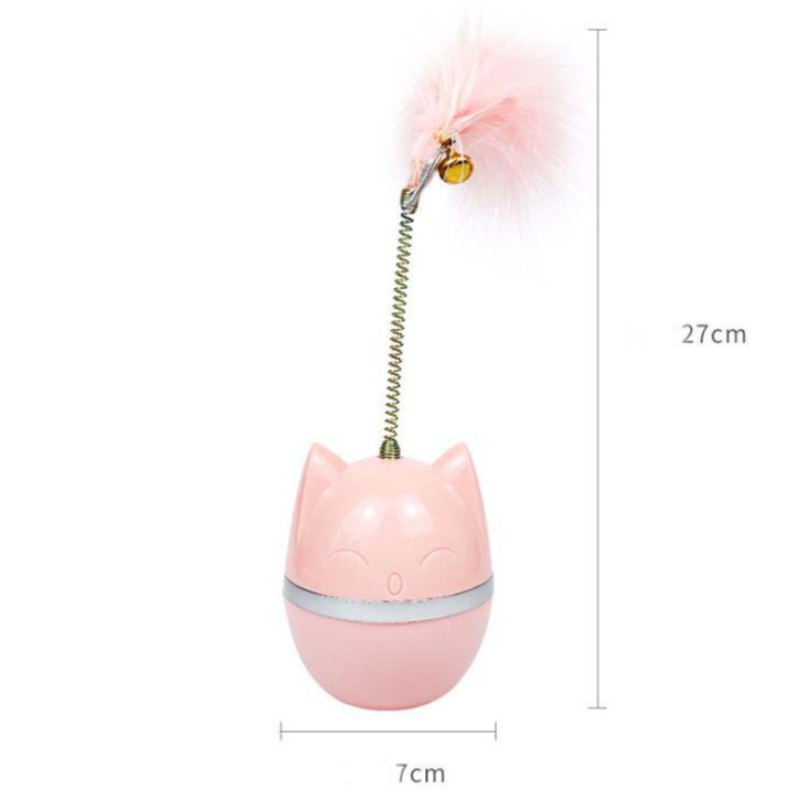Dennya husdjurskålen Tumbler Teasing Cat Ball Bite-Resistent Teasing Cat Stick Feather Self-Healing Anti-Boring Artefact Tillverkare