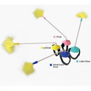 Fabrik direkt leverans av husdjur leveranser, katt självläkande leksak katt kragenacke leksak vårfot med kran för att reta katt pinne