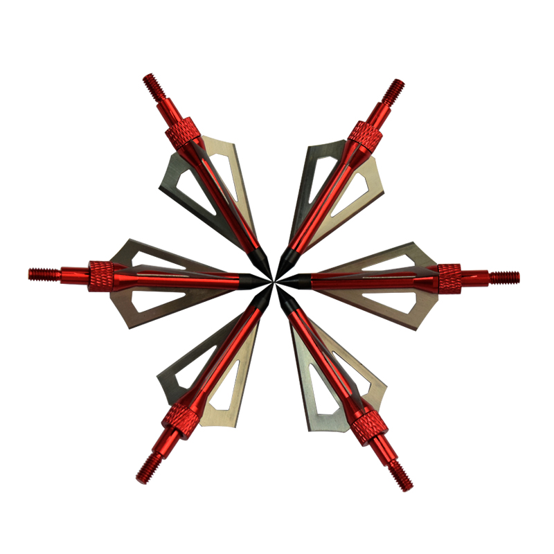 Nika bågskytte 15B005 100/125 Korn Rostfritt stål Broadhead för bågskytte Båge Jakt 3 Blad Broadhead