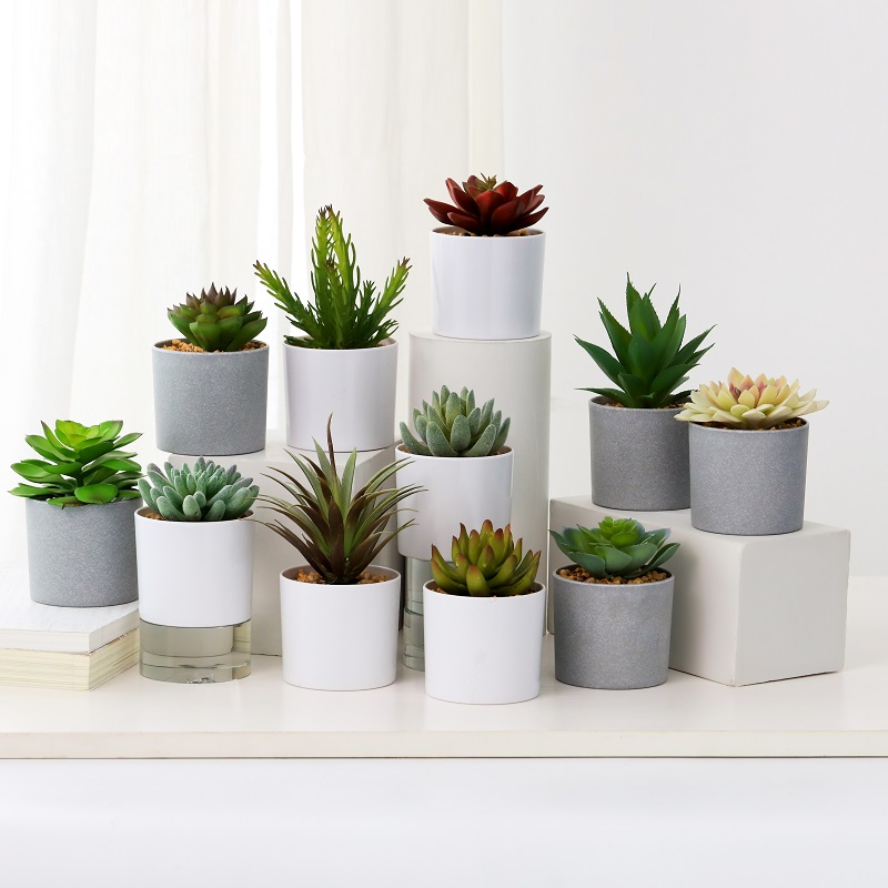 Hot Sale Artificial Succulent i melaminpott för att sälja