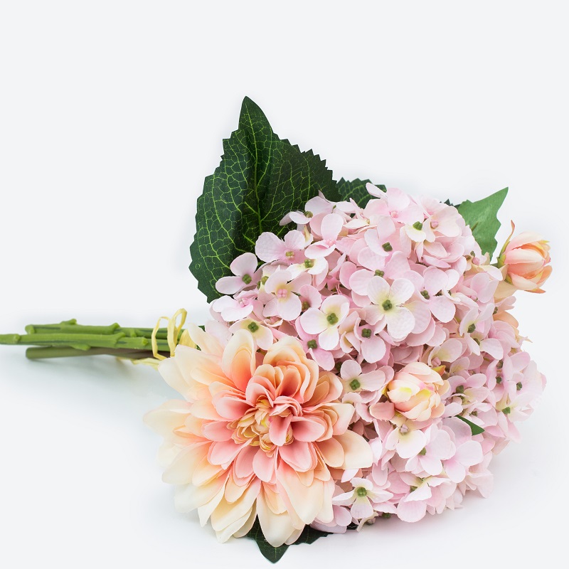 varm försäljning vacker romantisk bröllopsbord dekoration brudbukett konstgjord silke blomma