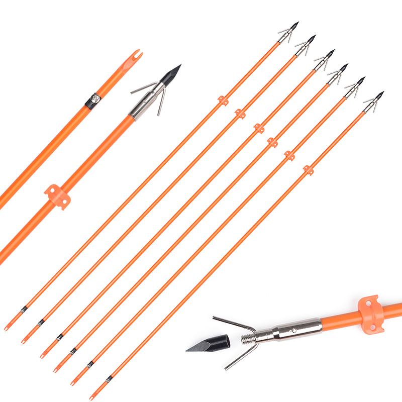 110021-05 ELONG Utomhus OD8mm 32INCH Flasfiberaxel Bowfishing Arrow Bågskytte Fiskeutrustning