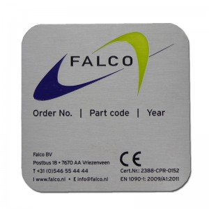 Ny högkvalitativ anpassad metall etsad aluminiumnamnskylt