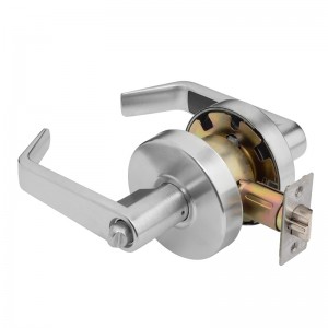 7201 Tung designer Commercial Spake Door Lock (Entry Function, Satin Chrome) Grad 2 Industrial Door Handle