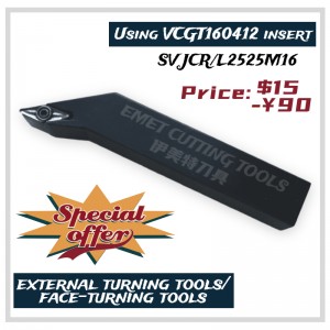 EMET-skärverktyg, externa vridverktyg, Verktygsverktyg, Stålverktyg, SVJCR2525M16, SVJC/SVJP, SVQC/SVQP, SVHC/SVHP, SVLC/SVLP, SVHC/SVVP, SVXC/svxp, svzc/svzp, vcgt16, vcgt22 , VPGT22