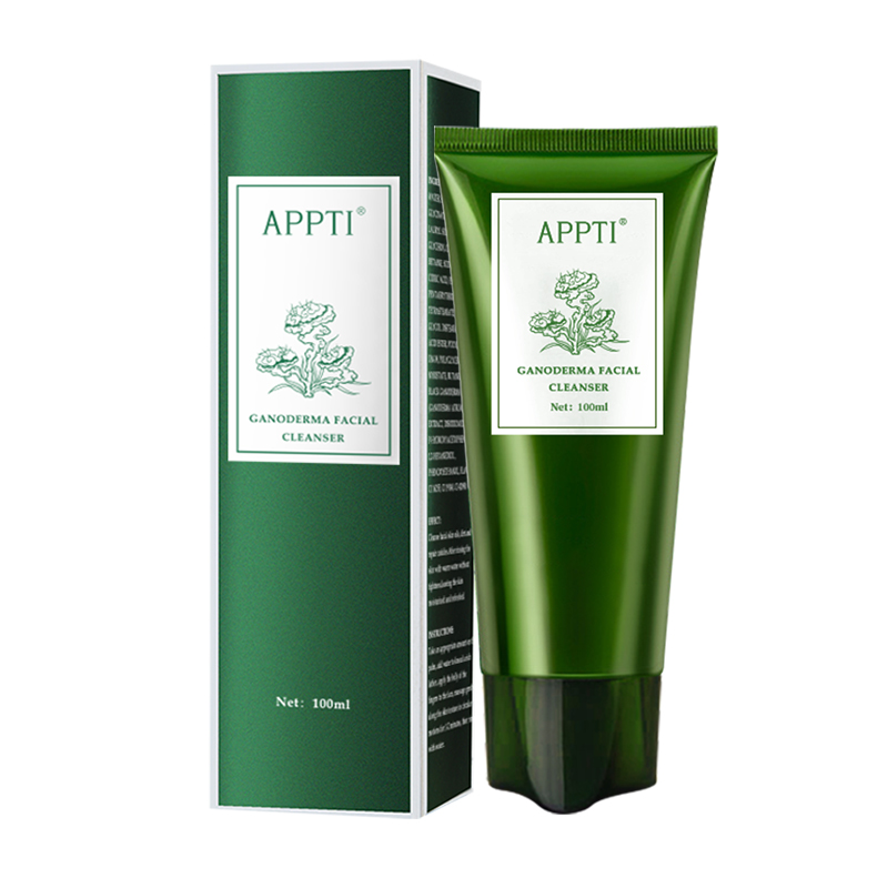 Privat etikett Anti Acne Aloe Vera Face Wash Facial Cleanser Ganoderma Essence Fash Wash