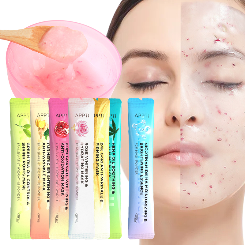 Spa ansikte Anti Aging Rose Hydro Jelly Powder Mask Rose Gelé Mask Partihandel för Kvinna