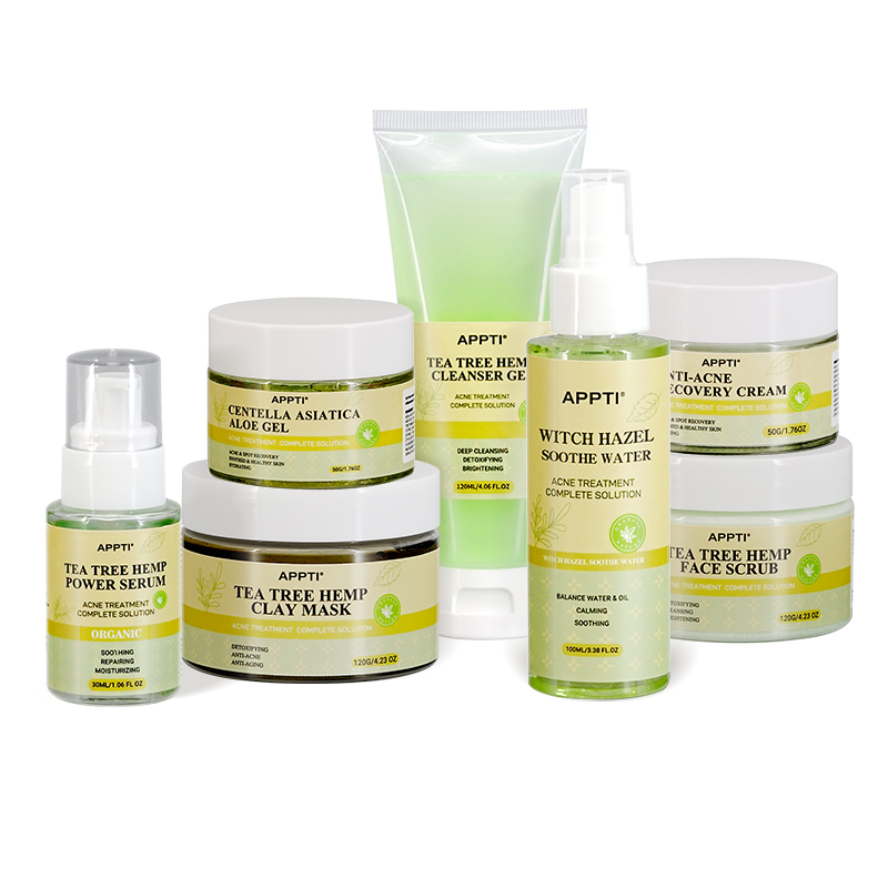 CBD Skönhet Anti Acne Personlig hudvård Set Partihandel Vegansk Skönhet Hudvård