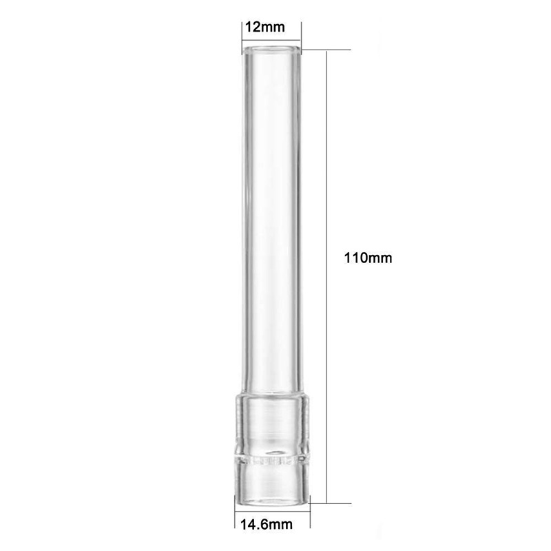 110mm glas aromrör ersättning rakt rörglasstam