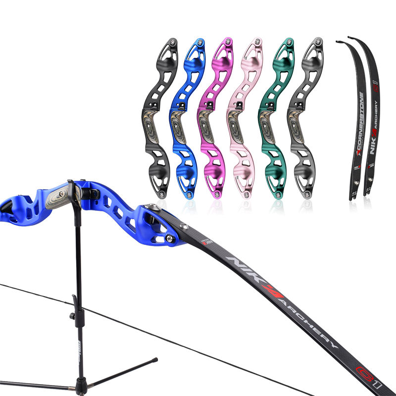 Nika Archery ET-10 62Inch RH Aluminium ILF 19inch Riser Recurve Bow