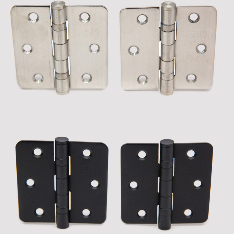 HN004 (2 Pack) 3,5 tum x3,5 tum gångjärn rundade 1/4 tum Raidus Standard bostads sovrumsdörrgångjärn