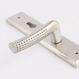 6003 Långt plattdörrhandtag i rostfritt stålspak, modern modern mortise -lås