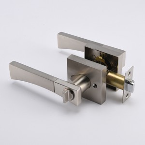 S7810 Modern design Privacy Door Spake Handle Lock för badrum, sovrumssatinnickelfinish