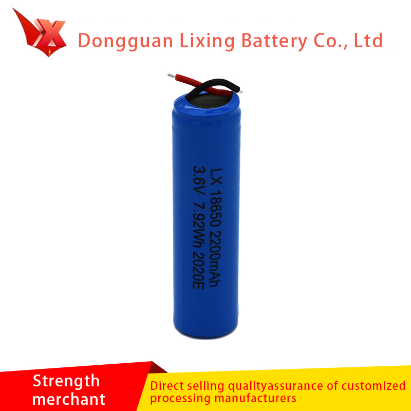Fabriksförsäljning 18650 Litium 2200mAh Elektrisk fordon Batteri 3.7V Laddningscell Solar Batteri har UN38-certifiering