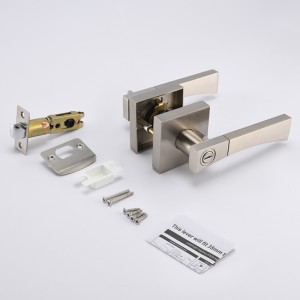 S7810 Modern design Privacy Door Spake Handle Lock för badrum, sovrumssatinnickelfinish
