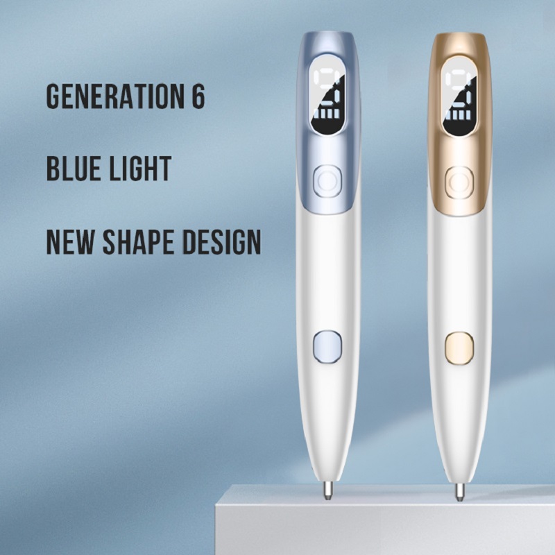 Hot LCD Plasma Pen Machine 9 Nivå LED Lighting Laser Freckle Wart Skin Remover Pen