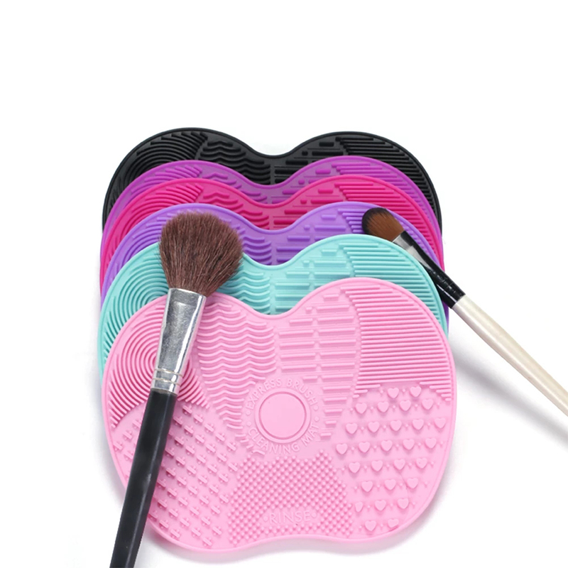 Anpassad Soft Cosmetics Silikon Rengöringsplatta, Makeup Brush Cleaner