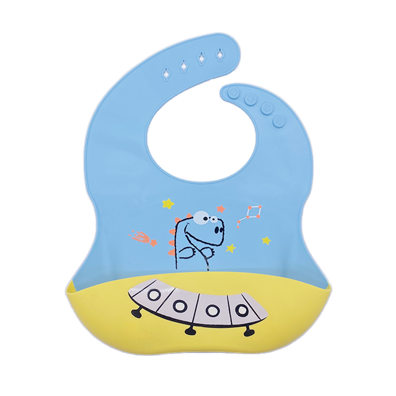 Anpassade mjuka silikon baby bibs för att äta