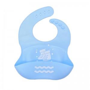 Anpassade mjuka silikon baby bibs för att äta