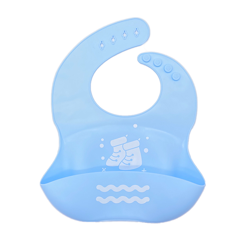 Anpassade mjuka silikon baby bibs för att äta