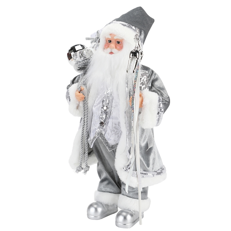 45 ~ 62cm Julstående Santa Claus prydnad dekoration figurinsamling tyg semesterfestival xmas plysch objekt