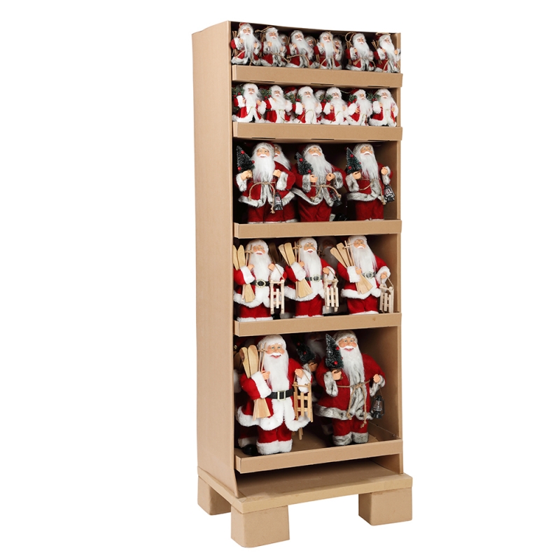 Display Stand Jul Stående Santa Claus Ornament Dekoration Festival Holiday Figurinsamling Traditionell Xmas