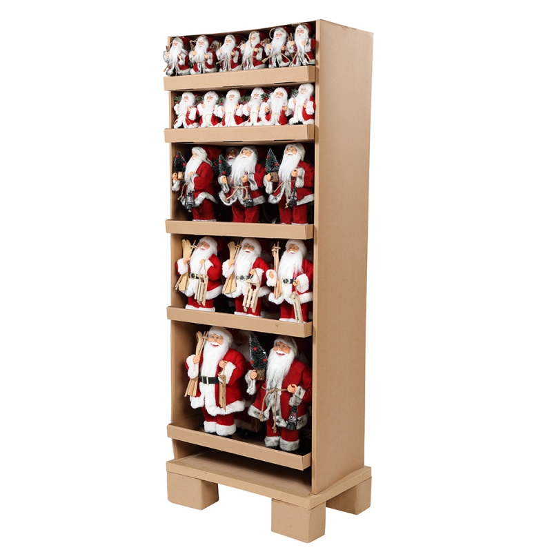 Display Stand Jul Stående Santa Claus Ornament Dekoration Festival Holiday Figurinsamling Traditionell Xmas