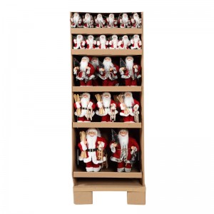 Display Stand Jul Stående Santa Claus Ornament Dekoration Festival Holiday Figurinsamling Traditionell Xmas
