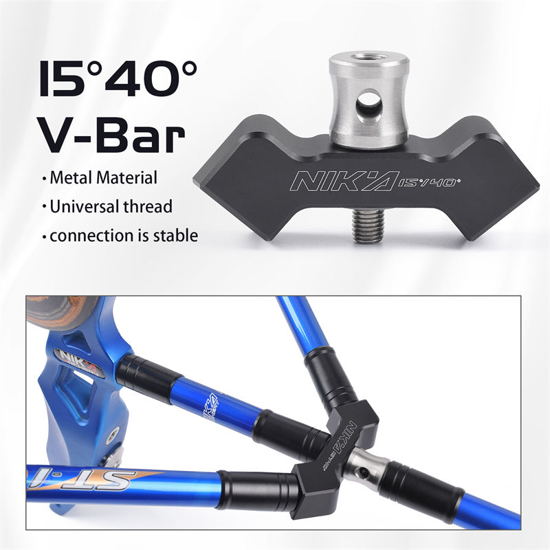 Nika Archery 240030-04 15degree 40degree Archery Recurve Bow Stabilizer V-Bar