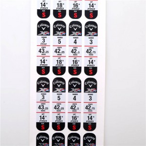 Golfklubb anpassade etiketter