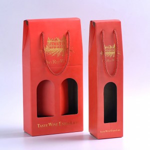 High-end och vacker röd vinförpackningslåda