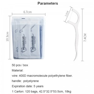 50 plockar privat etikett högkvalitativ dental floss box oral hygien individuellt inslagna packad tandpetare bärbar tandtråd