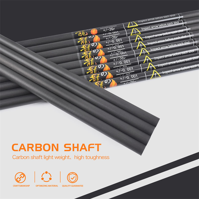Elongarrow 16-20inches ID7.62 * OD8.8mm Hybrid Carbon Arrow Shaft för jakt