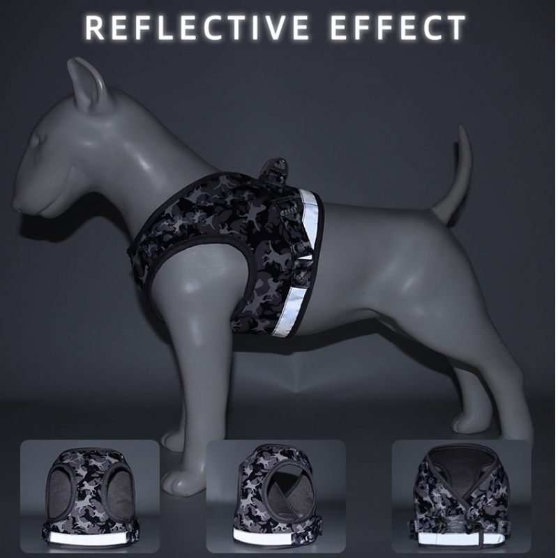 Fabriks direktförsäljning! Super bekväm reflekterande justerbar kamouflage hund sele