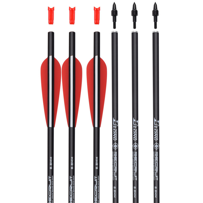 Elongarrow 116048 20inches 7,62 * 8.8mm Rollfiberglass Bultar för crossbow utomhusjakt