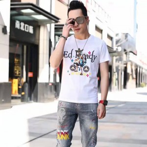 Stickad digital crewneck t-shirt