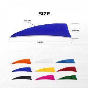 Elongarrow 172313 3inches sköld Turkiet fjäder för bågskytte pilar