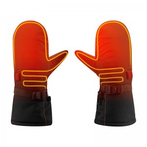 2200mAh vinter elektriska uppvärmda läderhandskar, vattentäta uppvärmningshandskar för fiske