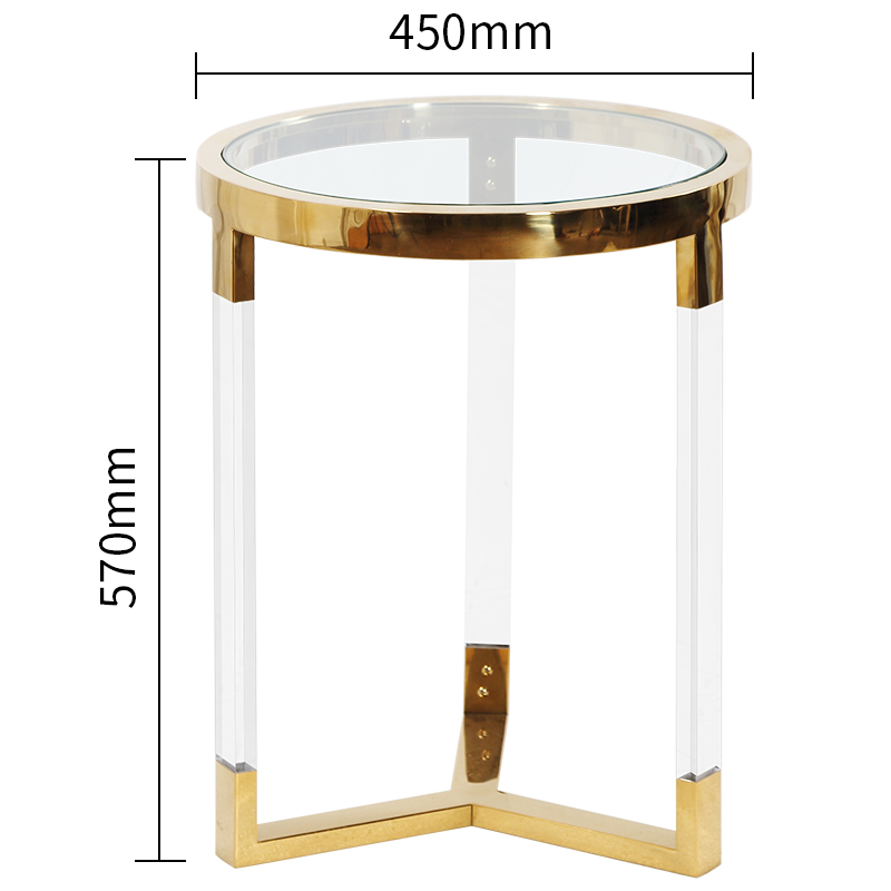 Lyx sidobordborste Brass Console Table Nordic Contemporary Corner Coffee Table