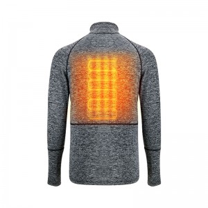 Lättvikt uppvärmd under kläder, grå uppvärmd underkläder med batteri